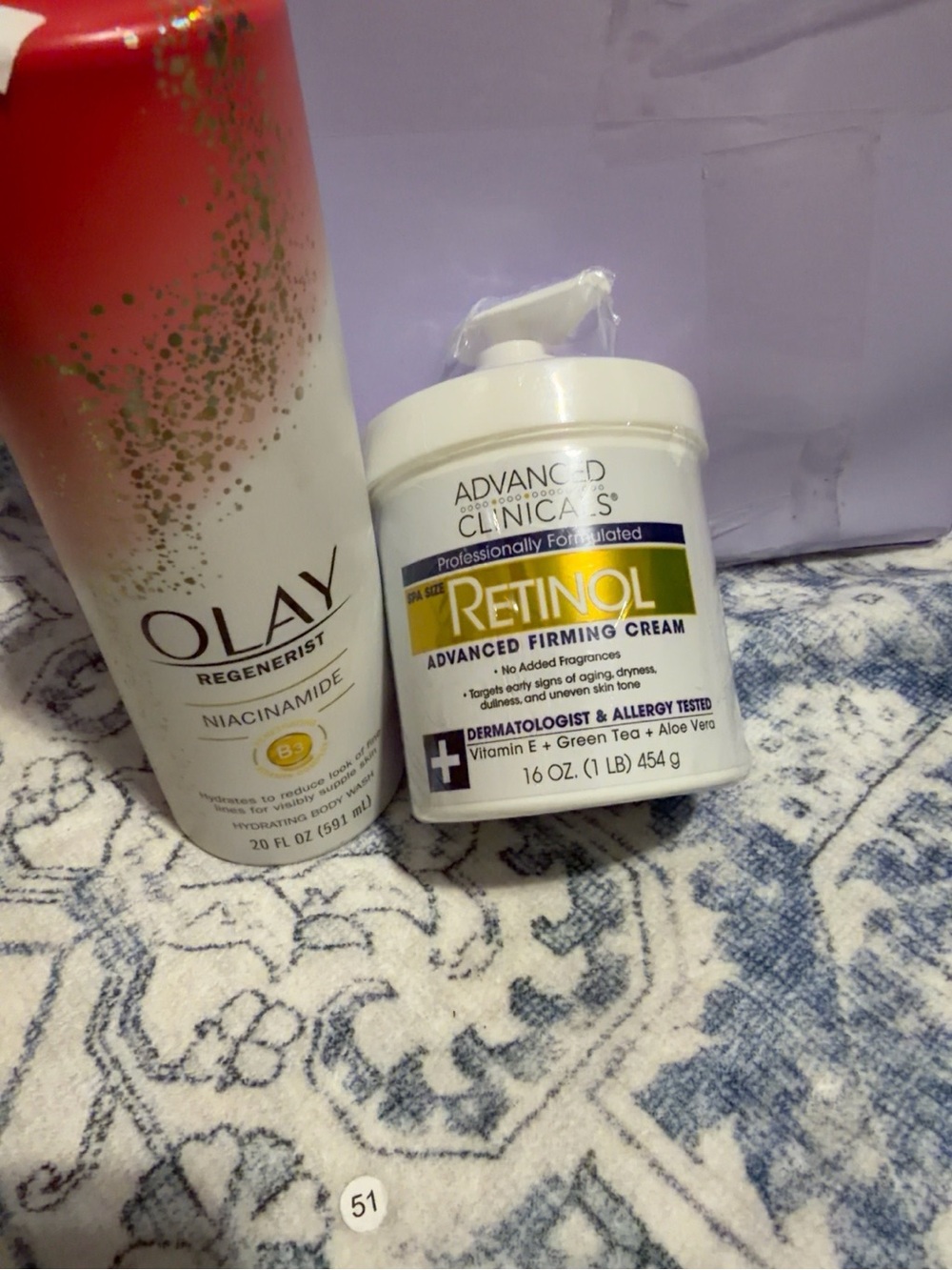 Olay regenerist niacinimide 20 fl.oz. advanced clinicals retinol firm cream 16oz